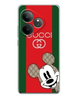 Чехол для Realme GT Neo 7 с картинкой «Gucci — полосы и Микки»