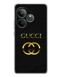 Чехол для Realme GT Neo 7 с картинкой «Золотой логотип Gucci»