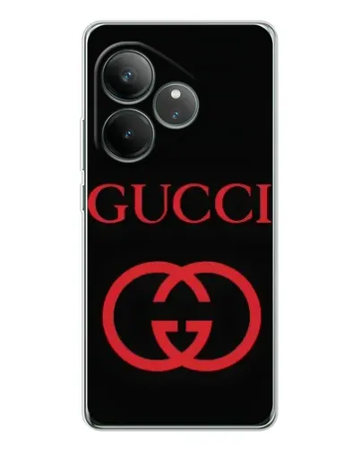 Чехол для Realme GT Neo 7 с картинкой «Gucci — красный логотип»