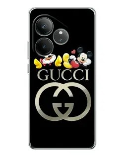 Чехол для Realme GT Neo 7 с картинкой «Gucci — герои Disney»