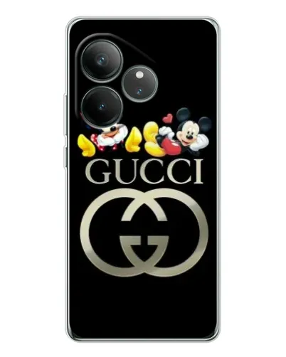 Чехол для Realme GT Neo 7 с картинкой «Gucci — герои Disney»