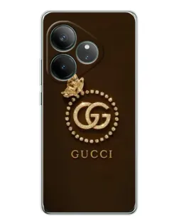 Чехол для Realme GT Neo 7 с картинкой «Gucci — золотая бабочка»