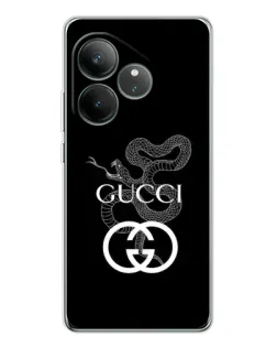 Чехол для Realme GT Neo 7 с картинкой «Gucci — серебряная змея»
