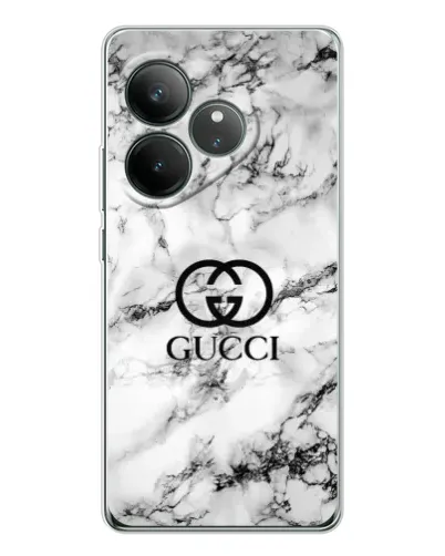 Чехол для Realme GT Neo 7 с картинкой «Gucci — мраморный шик»