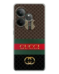 Чехол для Realme GT Neo 7 с картинкой «Gucci — брендированный десерт»