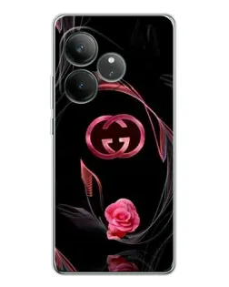 Чехол для Realme GT Neo 7 с картинкой «Gucci — неоновая роза»
