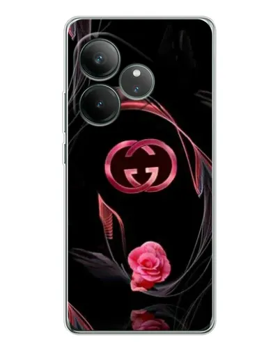 Чехол для Realme GT Neo 7 с картинкой «Gucci — неоновая роза»