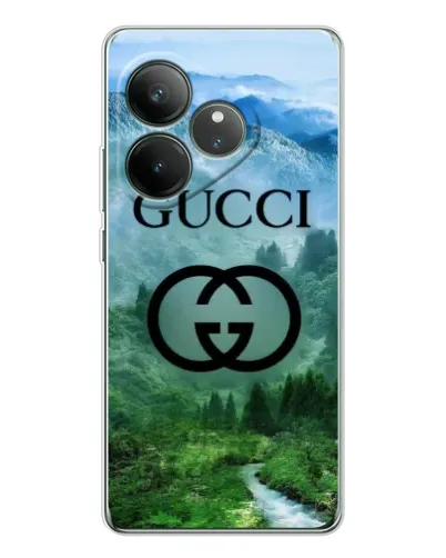 Чехол для Realme GT Neo 7 с картинкой «Gucci — горный пейзаж»