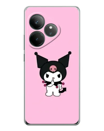 Чехол для Realme GT Neo 7 с картинкой «Kuromi — розовая нежность»