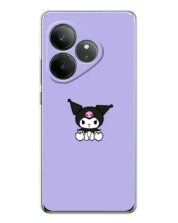 Чехол для Realme GT Neo 7 с картинкой «Kuromi — фиолетовый минимализм»