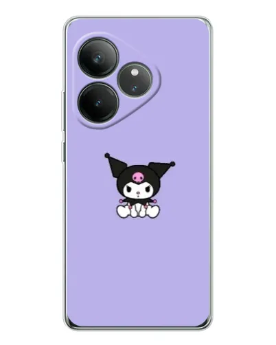 Чехол для Realme GT Neo 7 с картинкой «Kuromi — фиолетовый минимализм»