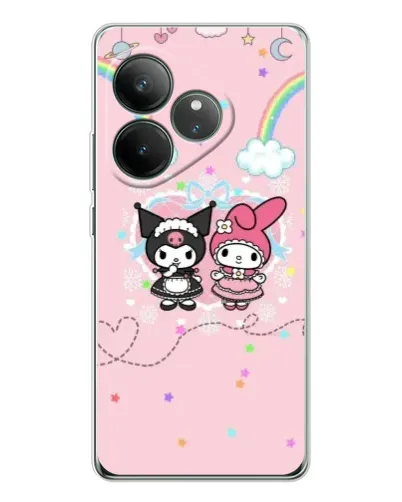 Чехол для Realme GT Neo 7 с картинкой «My Melody и Kuromi»