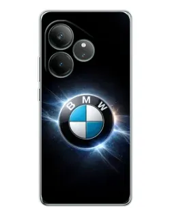 Чехол для Realme GT Neo 7 с картинкой «BMW — неоновое сияние»