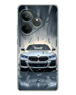 Чехол для Realme GT Neo 7 с картинкой «BMW в свете фар»