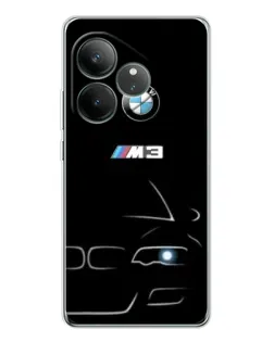 Чехол для Realme GT Neo 7 с картинкой «Минималистичный принт BMW M3»