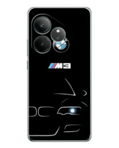 Чехол для Realme GT Neo 7 с картинкой «Минималистичный принт BMW M3» Чехол для Realme GT Neo 7 с картинкой «Минималистичный принт BMW M3»