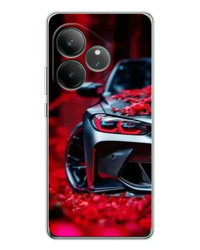 Чехол для Realme GT Neo 7 с картинкой «Спортивная BMW и цветы» Чехол для Realme GT Neo 7 с картинкой «Спортивная BMW и цветы»