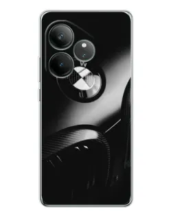 Чехол для Realme GT Neo 7 с картинкой «Эмблема BMW — макро»