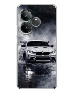 Чехол для Realme GT Neo 7 с картинкой «BMW сквозь туман»