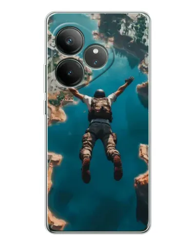 Чехол для Realme GT Neo 7 с картинкой «PUBG — свободное падение»