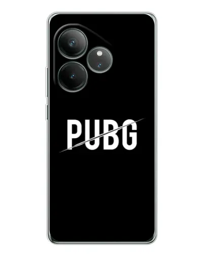 Чехол для Realme GT Neo 7 с картинкой «PUBG — белый логотип»