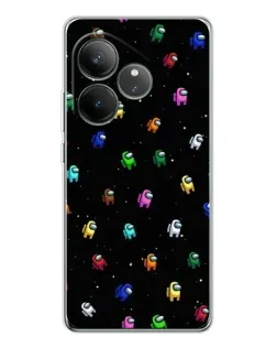 Чехол для Realme GT Neo 7 с картинкой «Экипаж Among Us»