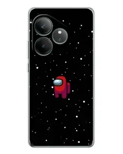 Чехол для Realme GT Neo 7 с картинкой «Красный Among Us»