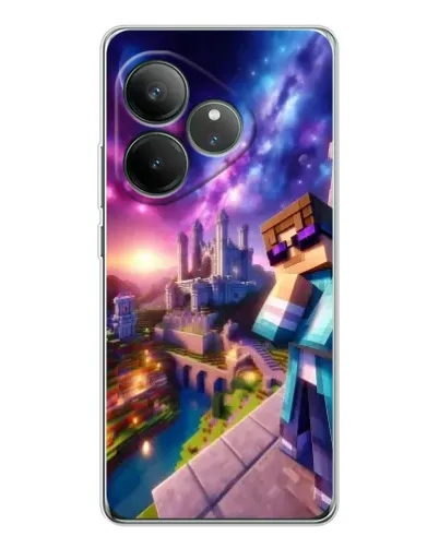 Чехол для Realme GT Neo 7 с картинкой «Стив и космос»