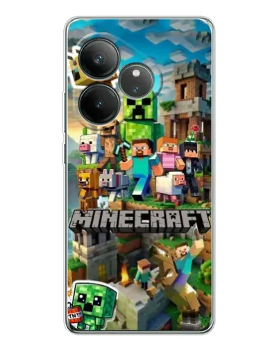 Чехол для Realme GT Neo 7 с картинкой «Замок Minecraft»