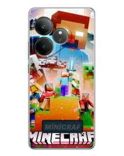 Чехол для Realme GT Neo 7 с картинкой «Minecraft герои игры»