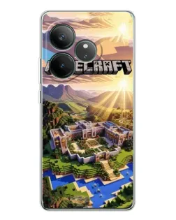 Чехол для Realme GT Neo 7 с картинкой «Minecraft панорама»