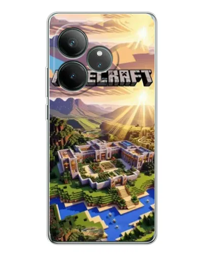 Чехол для Realme GT Neo 7 с картинкой «Minecraft панорама»
