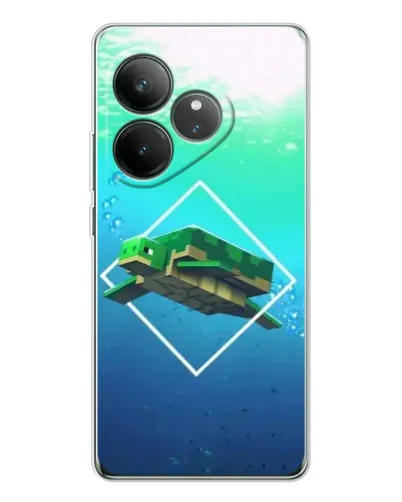 Чехол для Realme GT Neo 7 с картинкой «Черепаха Minecraft»