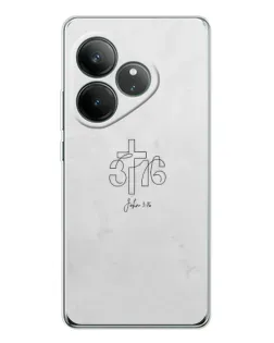 Чехол для Realme GT Neo 7 с картинкой «Иоанна 3:16 Крест» Чехол для Realme GT Neo 7 с картинкой «Иоанна 3:16 Крест»