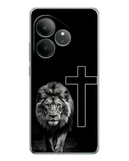 Чехол для Realme GT Neo 7 с картинкой «Лев и Крест» Чехол для Realme GT Neo 7 с картинкой «Лев и Крест»