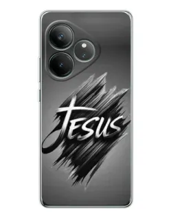 Чехол для Realme GT Neo 7 с картинкой «Надпись Jesus Graffiti»