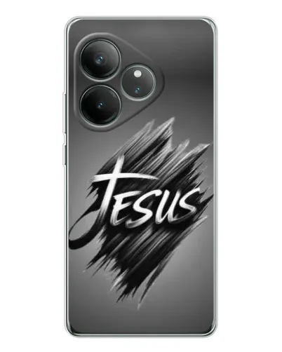 Чехол для Realme GT Neo 7 с картинкой «Надпись Jesus Graffiti»