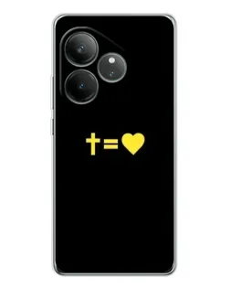 Чехол для Realme GT Neo 7 с картинкой «Сердце и Крест»