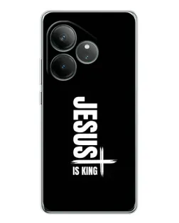 Чехол для Realme GT Neo 7 с картинкой «Вертикаль веры Jesus»