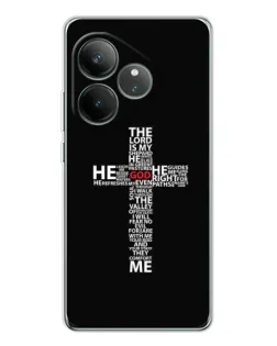 Чехол для Realme GT Neo 7 с картинкой «Текстовый крест» Чехол для Realme GT Neo 7 с картинкой «Текстовый крест»