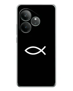 Чехол для Realme GT Neo 7 с картинкой «Символ рыбы Jesus» Чехол для Realme GT Neo 7 с картинкой «Символ рыбы Jesus»