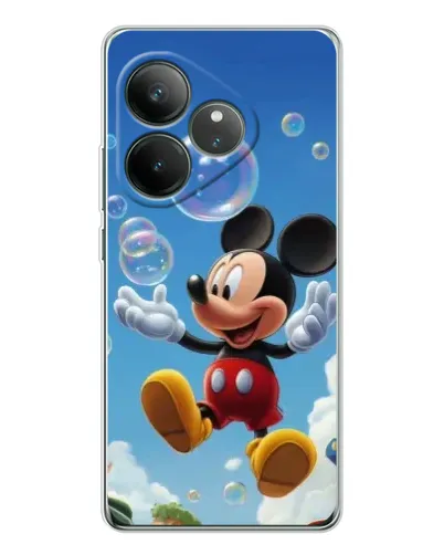 Чехол для Realme GT Neo 7 с картинкой «Mickey и мыльные пузыри»