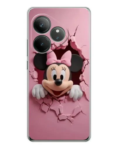 Чехол для Realme GT Neo 7 с картинкой «Минни сквозь стену»