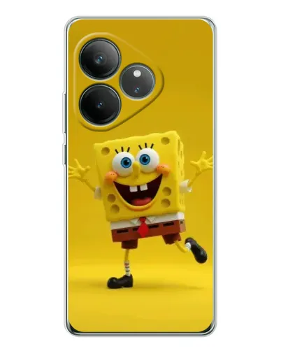 Чехол для Realme GT Neo 7 с картинкой «Позитивный Губка Боб»