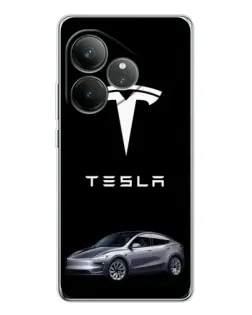 Чехол для Realme GT Neo 7 с картинкой «Tesla Model Y»