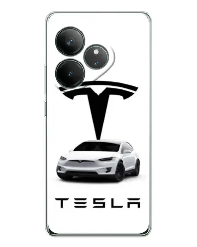 Чехол для Realme GT Neo 7 с картинкой «Tesla White Style» Чехол для Realme GT Neo 7 с картинкой «Tesla White Style»