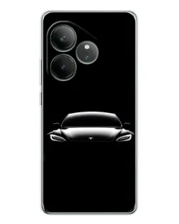 Чехол для Realme GT Neo 7 с картинкой «Фары Tesla Night»