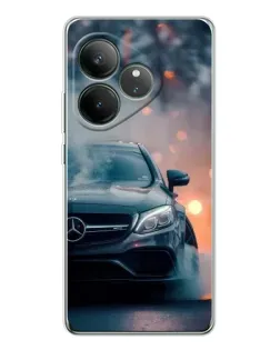 Чехол для Realme GT Neo 7 с картинкой «Mercedes — ночной город»