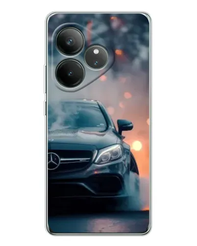 Чехол для Realme GT Neo 7 с картинкой «Mercedes — ночной город» Чехол для Realme GT Neo 7 с картинкой «Mercedes — ночной город»