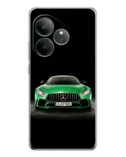 Чехол для Realme GT Neo 7 с картинкой «Mercedes — неоновый лого»